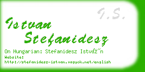 istvan stefanidesz business card